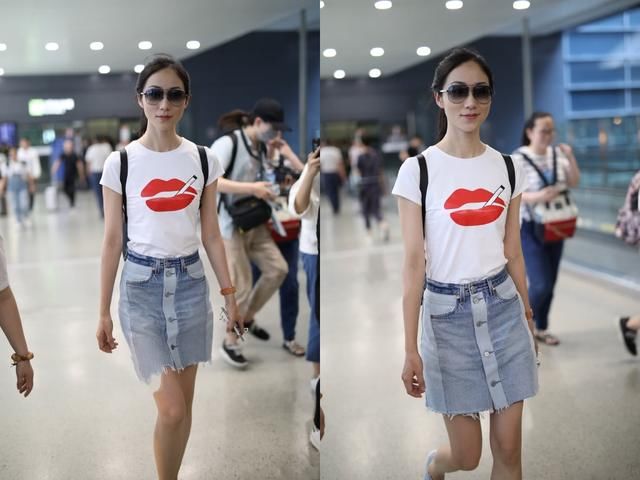 韩雪终于开窍，仅仅一条短裤穿出80斤的效果，网友：这腿是真的细