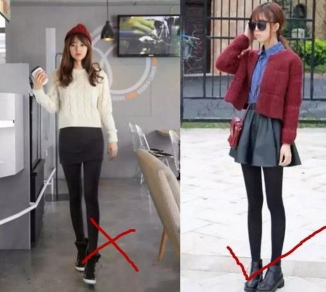 爱美女孩看过来:打底裤搭配的三个禁忌，这样穿不仅土鳖还尴尬!