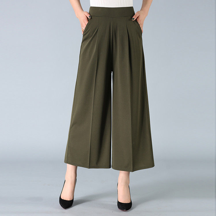 比裙子还洋气的阔腿裤!晚上跳舞穿优雅，同伴都问她在哪买的