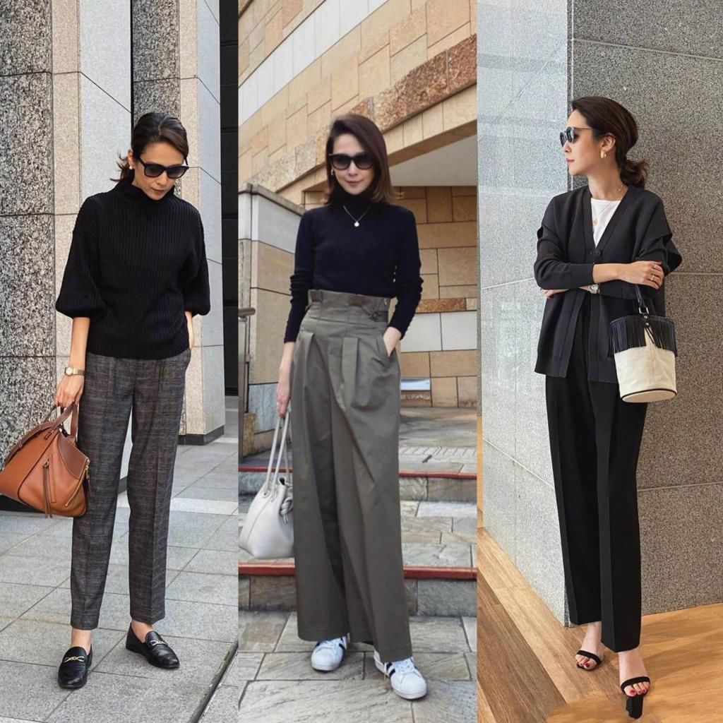  『女人』40岁女人的高级“简约风”穿搭，白T+高腰裤，穿出温柔知性美