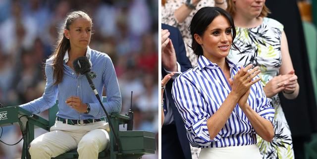 凯特梅根两位王妃观战温网，平民出身的她们靠得体的衣品好评如潮