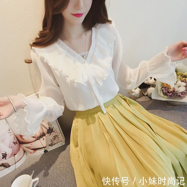 『美女』美女,我觉得你穿雪纺衫特别有气质