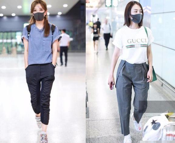 没有赵薇的身材就别穿条纹裤了，像马苏一样穿成买家秀就尴尬了！