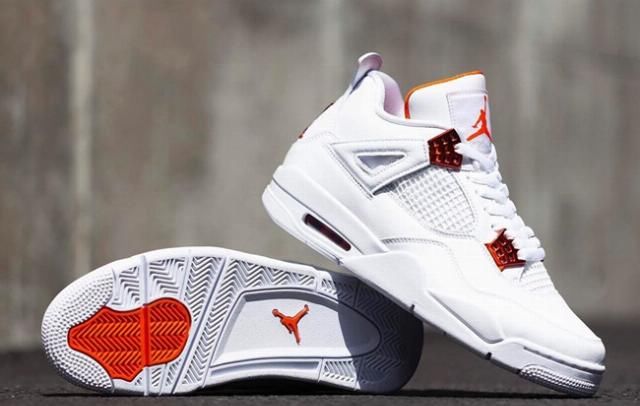  【AJ4】今夏最有牌面小白鞋！AJ4 “Orange Metallic” 周六发售！