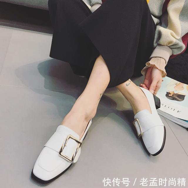 『单鞋』个性方头粗跟鞋,做与众不同的姑娘