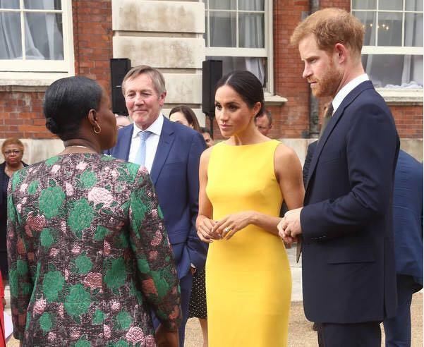 梅根身穿名牌连衣裙陪哈里出席活动，这一细节却暴露了她的缺点！