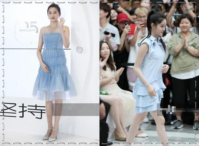 关晓彤终于不再扮老！一件蓝裙嫩炸天，网友：欧阳娜娜还服气么？