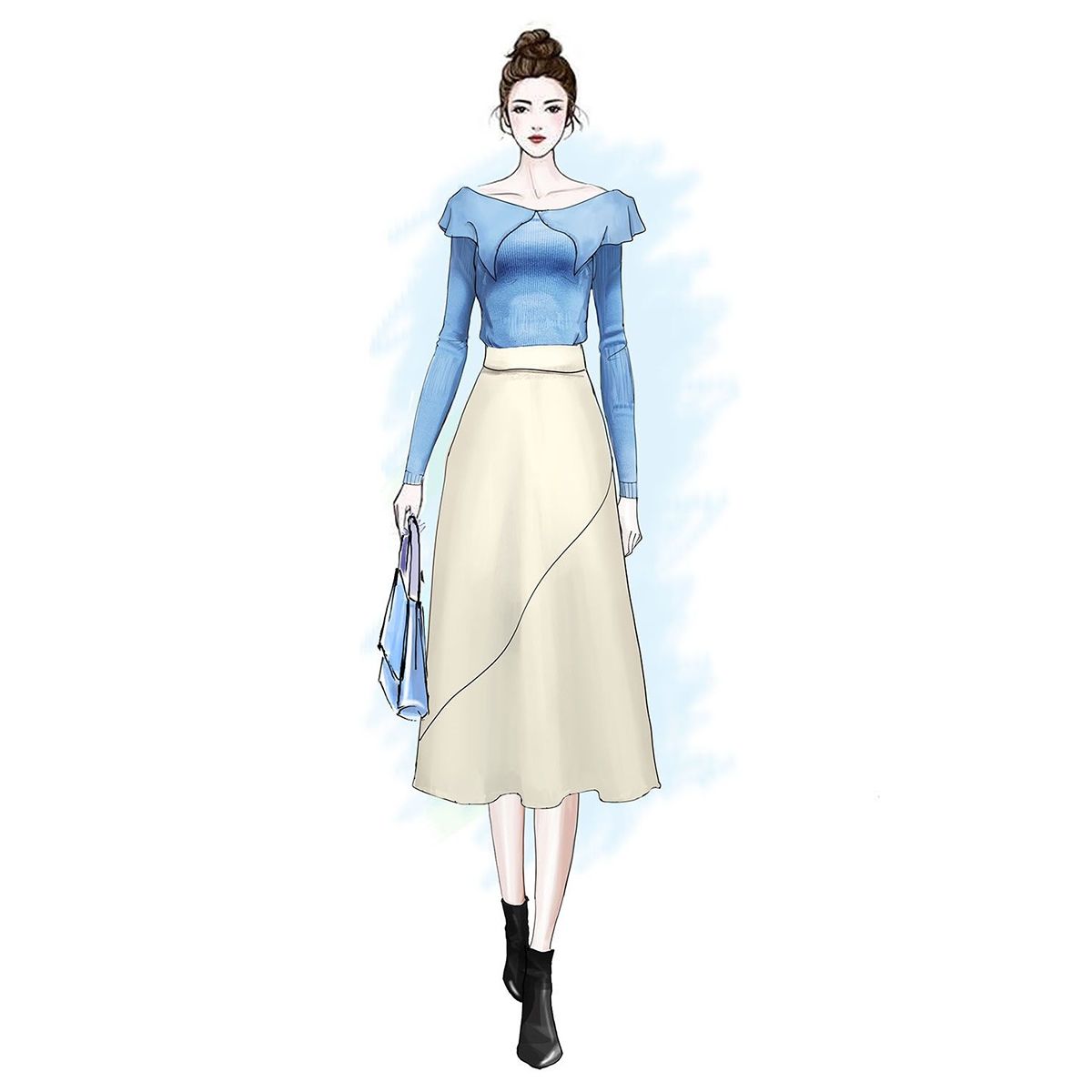 终于入秋转季了，老婆把连衣裙全扔了，换上这秋套装，美嫩又洋气