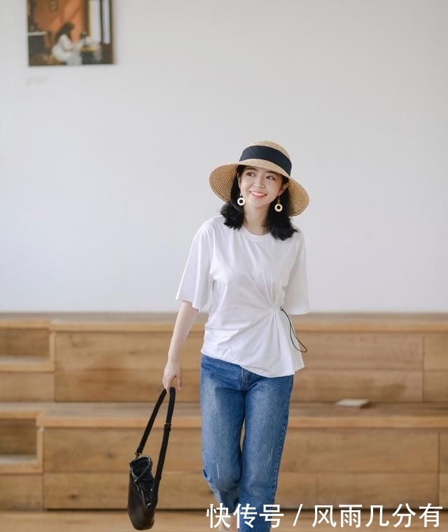 「粉色」奔三的女人应该如何穿?藕粉色上衣搭配半身包臀裙,谁穿谁好看!