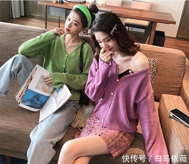  气质：保暖又时尚的针织开衫搭配，不挑年龄与身材，大气高雅尽显女人味