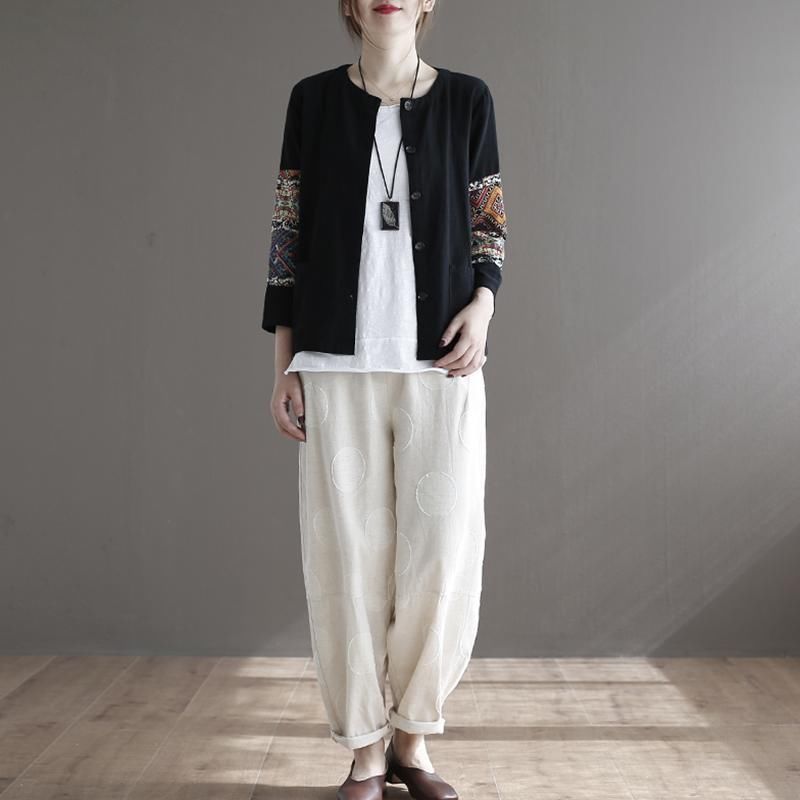 秋老虎的天气，别着急买毛衣，棉麻薄开衫刚刚好，洋气百搭