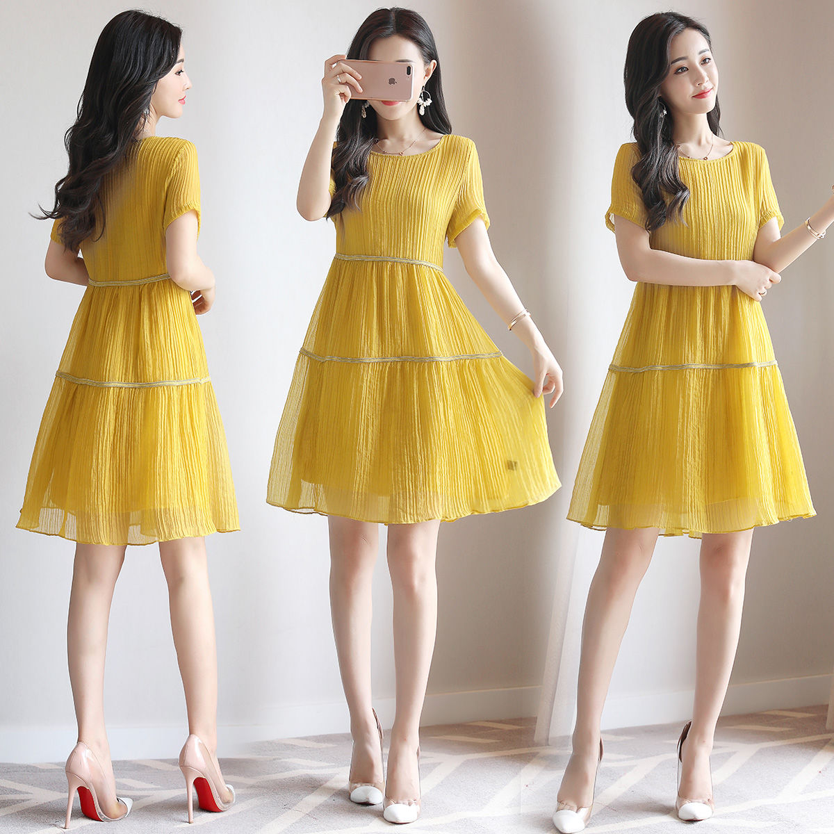 姐姐真会穿衣打扮，这些裙子穿在身上，看起来只有十八岁的样子