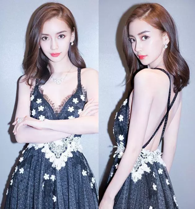 杨颖为了美太拼了，吊带裙惊艳全场，网友：越来越有女人味了