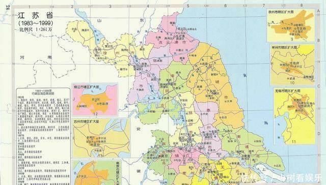  行政区划：江苏省复设后，南京行政区划变迁，面积扩大十数倍