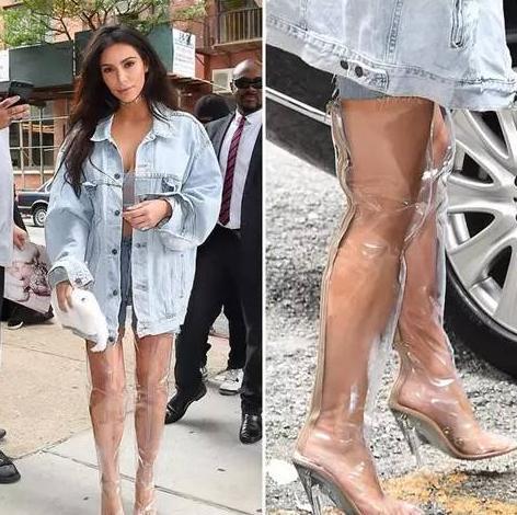 最近火爆的“透明高跟鞋”穿起来到底好不好看？网友：金刚芭比！