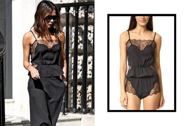 贝嫂维多利亚超性感蕾丝内衣外穿造型现身街头!