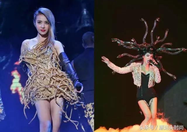 以为蔡依林胸前吸晴是惊艳，想不到背后更是亮点，露内衣是潮流！