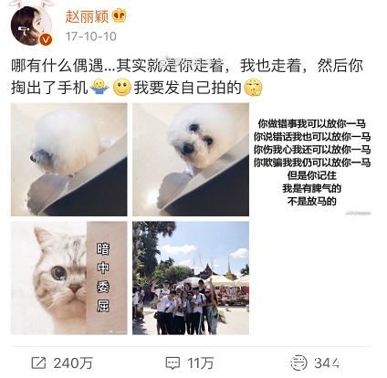 赵丽颖怒斥回应“一夜爆腹”，网友：可爱的颖宝终于发脾气了！