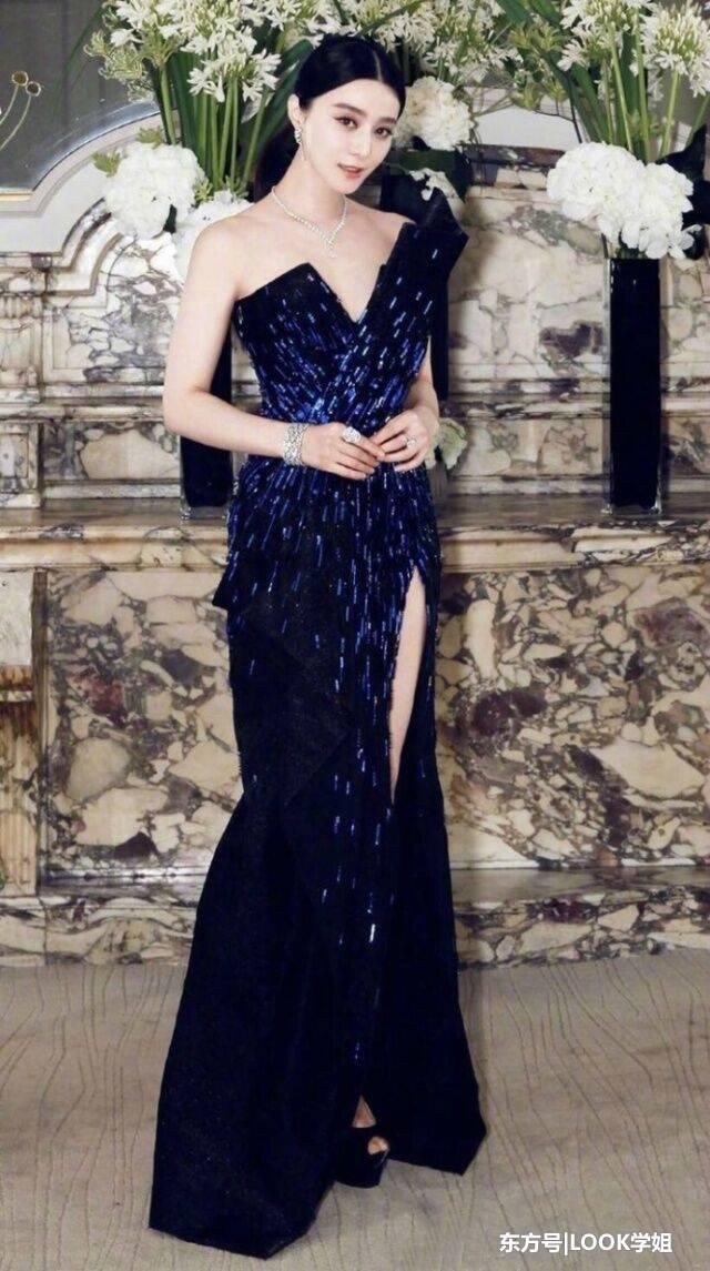 范冰冰厉害了，开衩裙惊艳全场，网友：为了秀腿撩裙摆太拼了