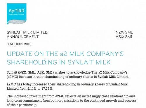 a2背后奶粉公司代工越做越大，但还有问题要解决