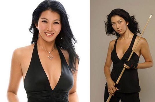 她被称为台球界的“黑寡妇”，拥有性感的身材跟让人害怕的球技！