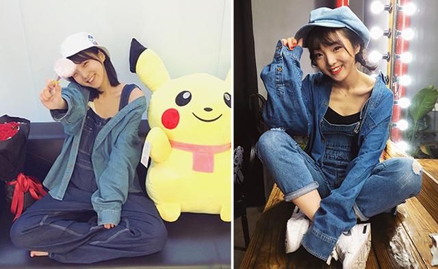 李子璇清爽造型现身机场，没想到开启了101美少女的初恋裤新潮流