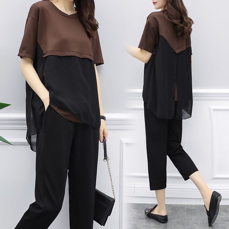 小姨一米五二,优雅七分裤套装,下搭高跟鞋,穿上瞬间自信有气场