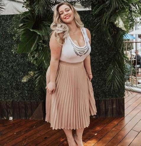 160斤欧美大码模特，体态丰腴曲线美，网友：美版杨贵妃！