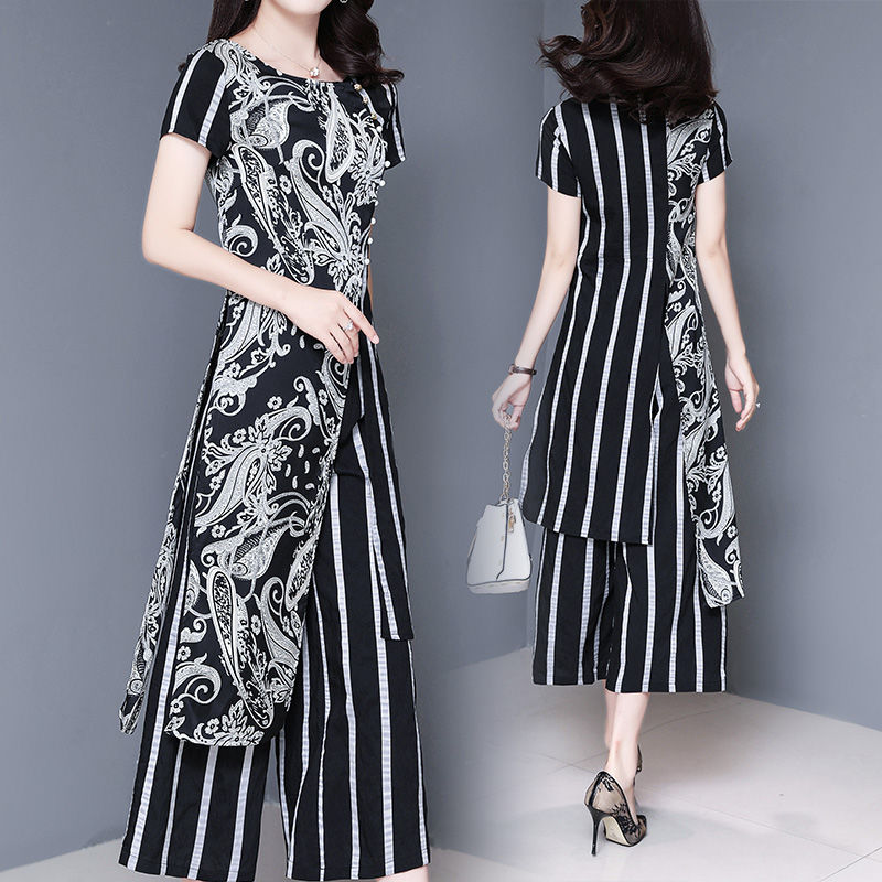 新款雪纺阔腿裤套装，一款比一款美，高雅时髦，贼迷人