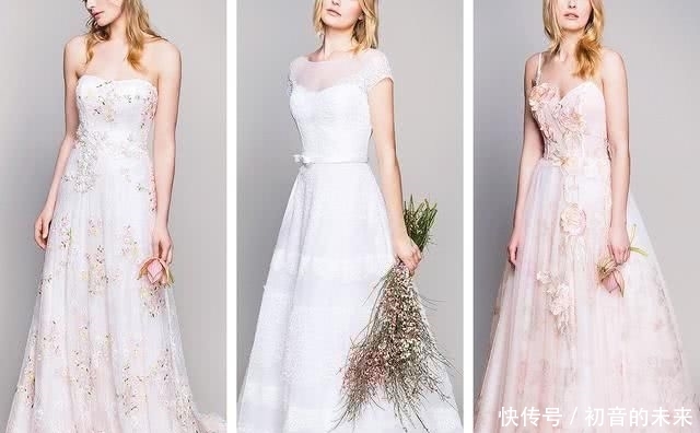 「粉彩」Blumarine粉彩婚纱礼服:烂漫淡彩美味可口,3D花瓣和服装印花好烂漫!