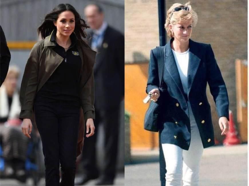 梅根婚后首次放弃裙装，风衣亮相获外媒夸赞:有戴安娜当年的风采
