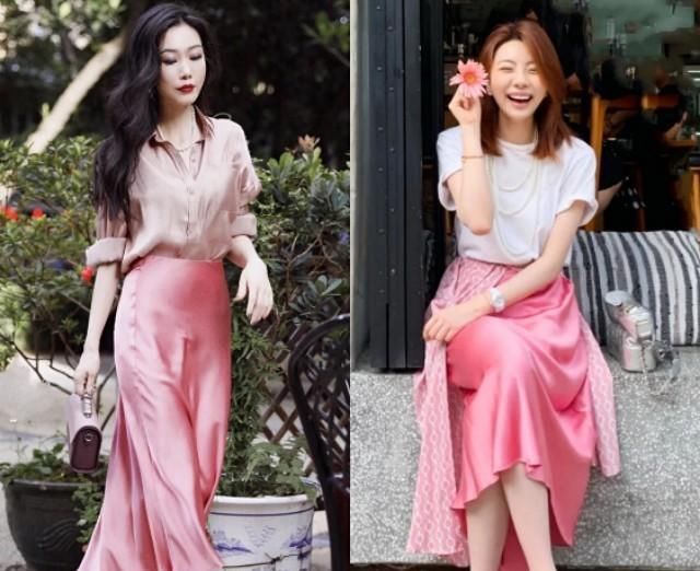  选择：高级优雅的缎面单品，如何表现出少女的甜美感？颜色选择很重要
