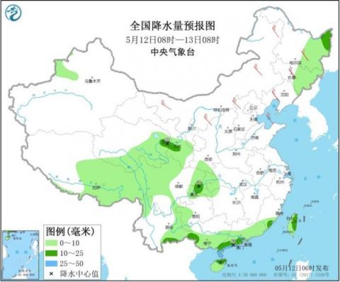 『全国降水量』湖北等长江中下游地区未来三天将迎较强降雨 北方部分地区有大风沙尘