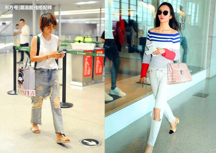看了马伊琍破洞裤子，再看王鸥，终于明白女人穿搭时髦的重要性了