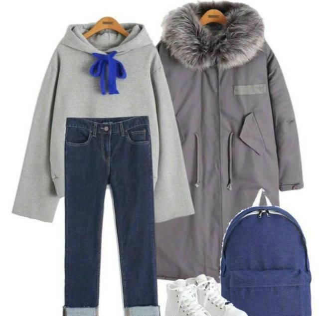  『随便』简约的灰色羽绒服，随便穿上都能时尚温暖并具
