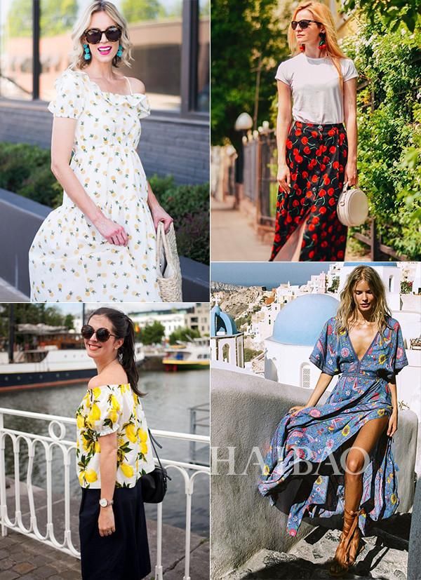 这个夏日，我选择把水果穿上身！樱桃、柠檬、菠萝……度假风情满