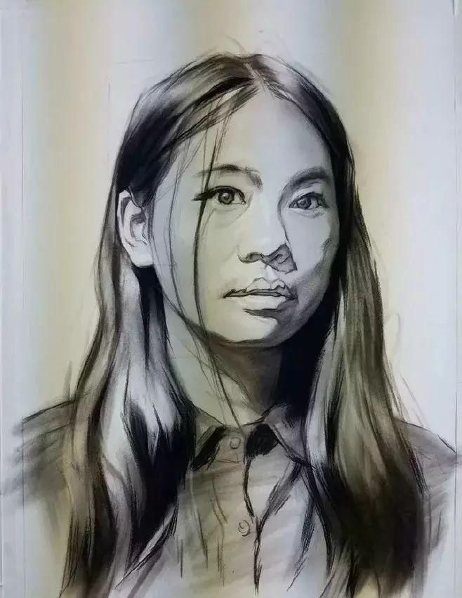 素描头像中头发的处理技巧