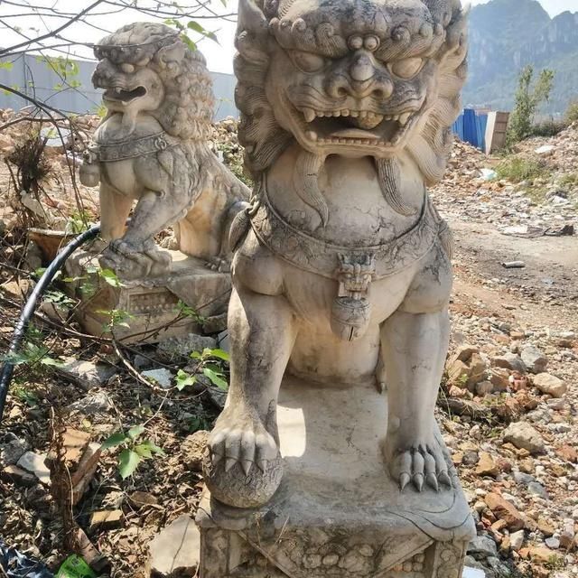  #景观石#庭院石器：景观石，青石桌面，老石槽，古石雕，庭院装修佳品！