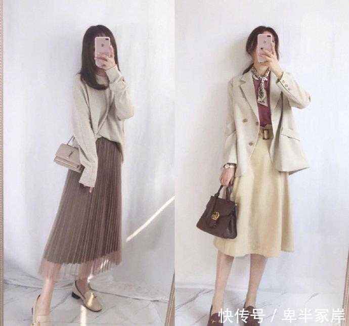 【拿出】同色系穿搭,从衣橱里拿出一组同色系,穿出温柔高级感