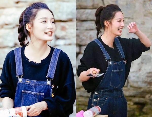 90后女星背带裤装pk，郑爽第五，关晓彤上榜，第一不是热巴