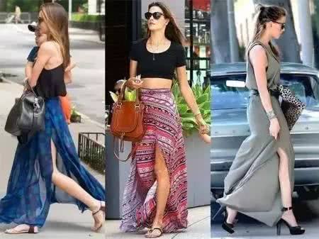 开叉裙才是这一季的亮点，是时候出来炫耀了