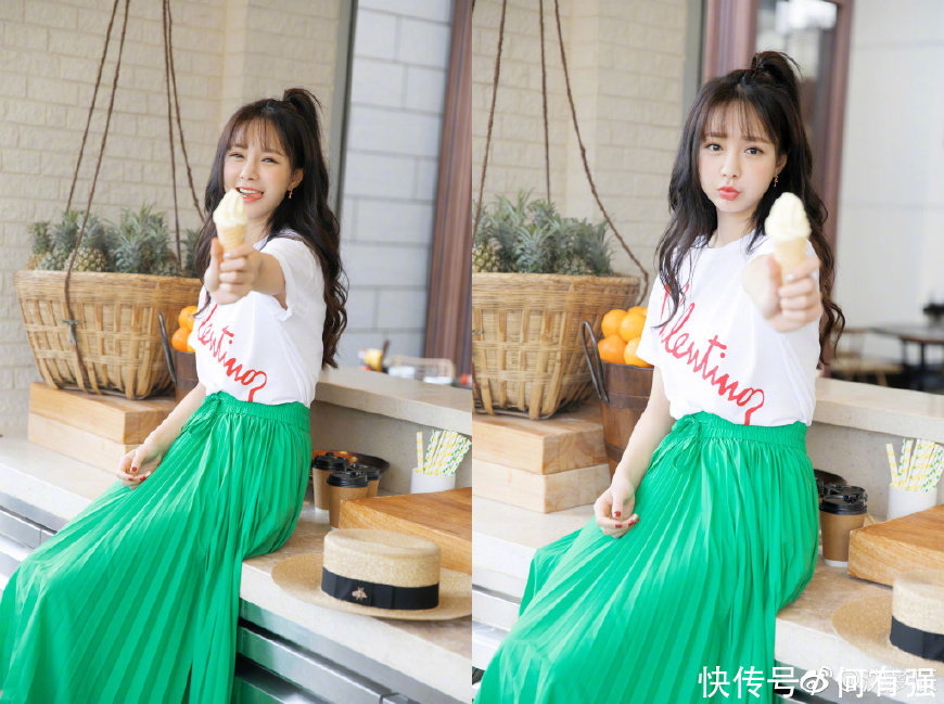 沈梦辰穿吊带连衣裙性感十足，就是露的太多，网友：杜海涛同意没