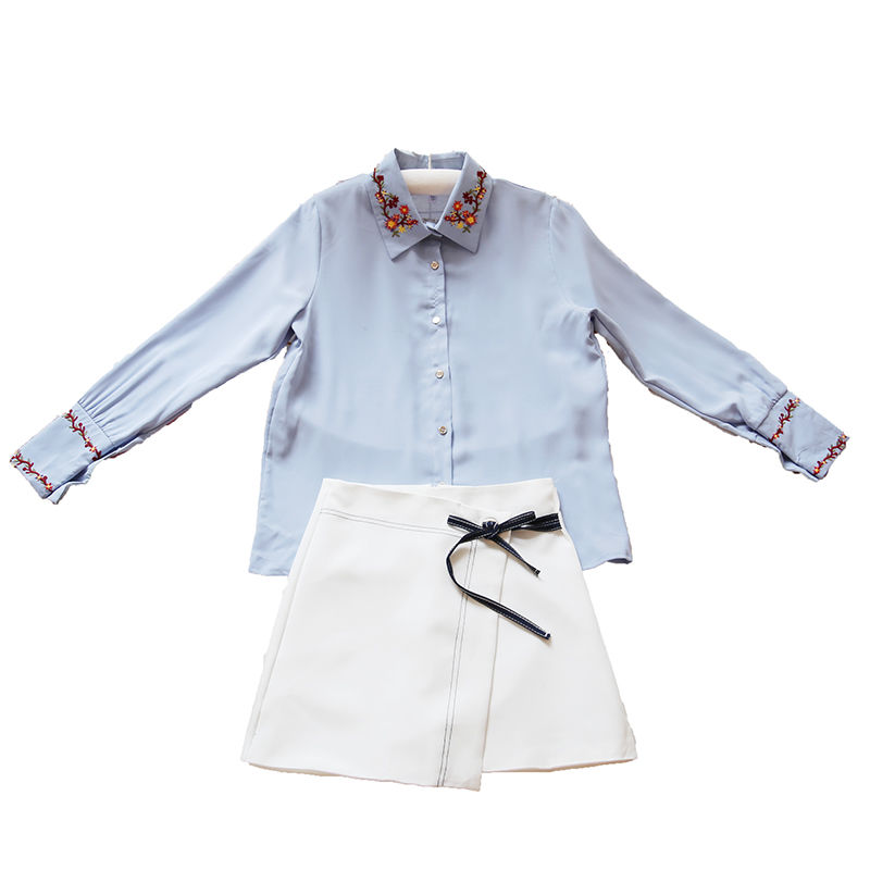 1米5多的姑娘，穿这半身裙套装，简直是超美腻的还贼洋气