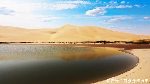  湖泊■新疆沙漠里出现了“湖泊”，面积有上万平方公里，水是从