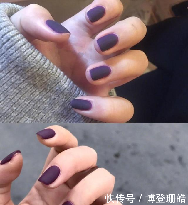  女生：手不白的女生，试试今年流行的“香芋紫美甲”，高级又显白！