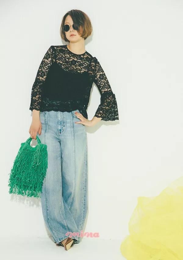 搭配｜这条裤子太秀了吧？百搭时尚还显腿长 推荐牛仔阔腿裤的16