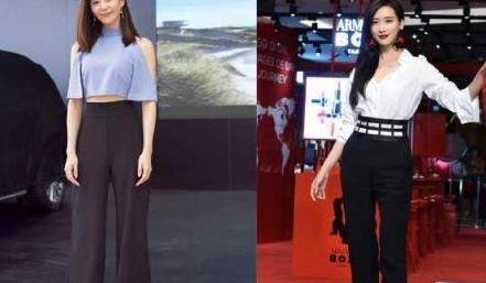 刘诗诗穿阔腰裤，再看看志玲姐姐，网友：终于知道胯宽有多痛苦了