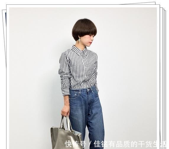  「春季造型」竖条纹衬衫的流行时尚造型，清爽显瘦的春季日系风穿搭分享