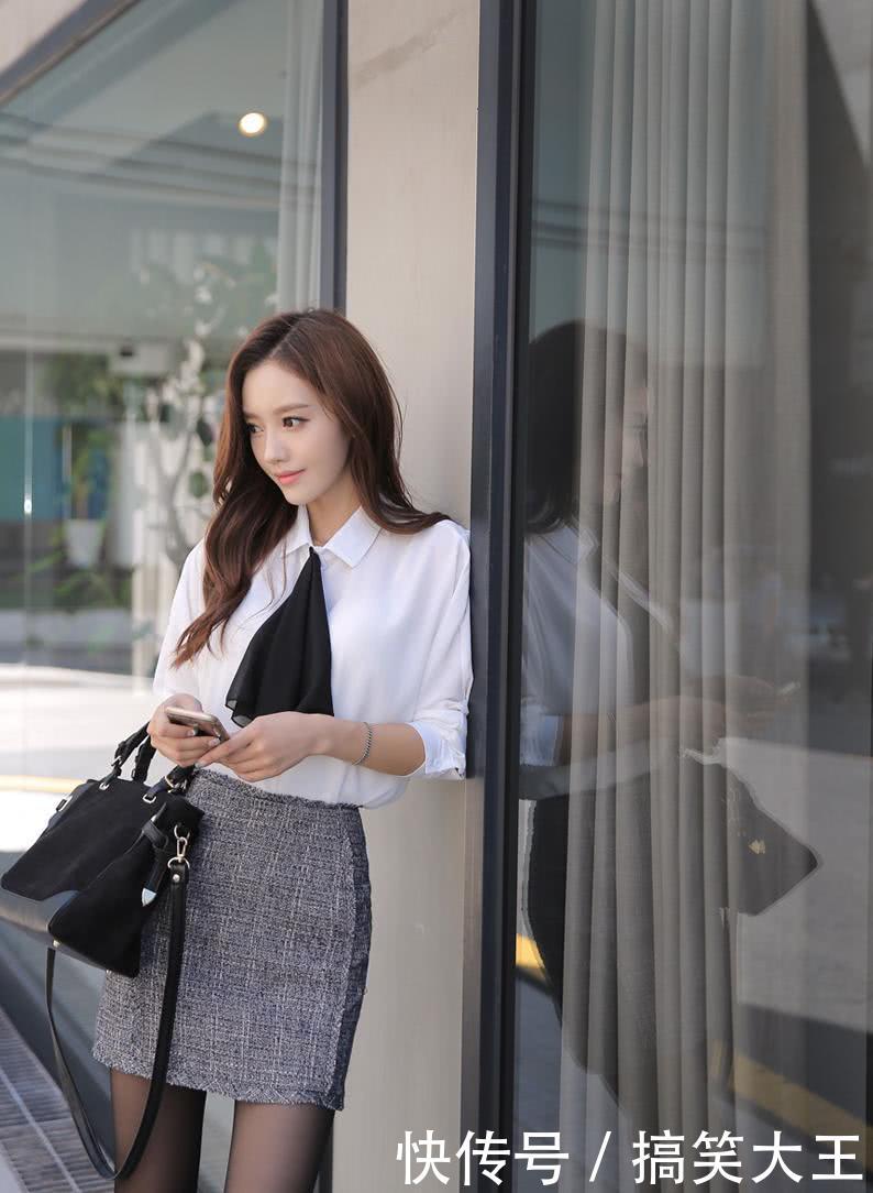 时尚街拍,小姐姐的白衬衫甜美清新,清纯唯美很招人喜欢