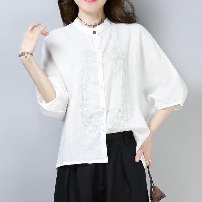 有一种清凉叫:“天然棉麻衫”配萝卜裤穿很舒适，美的独一无二